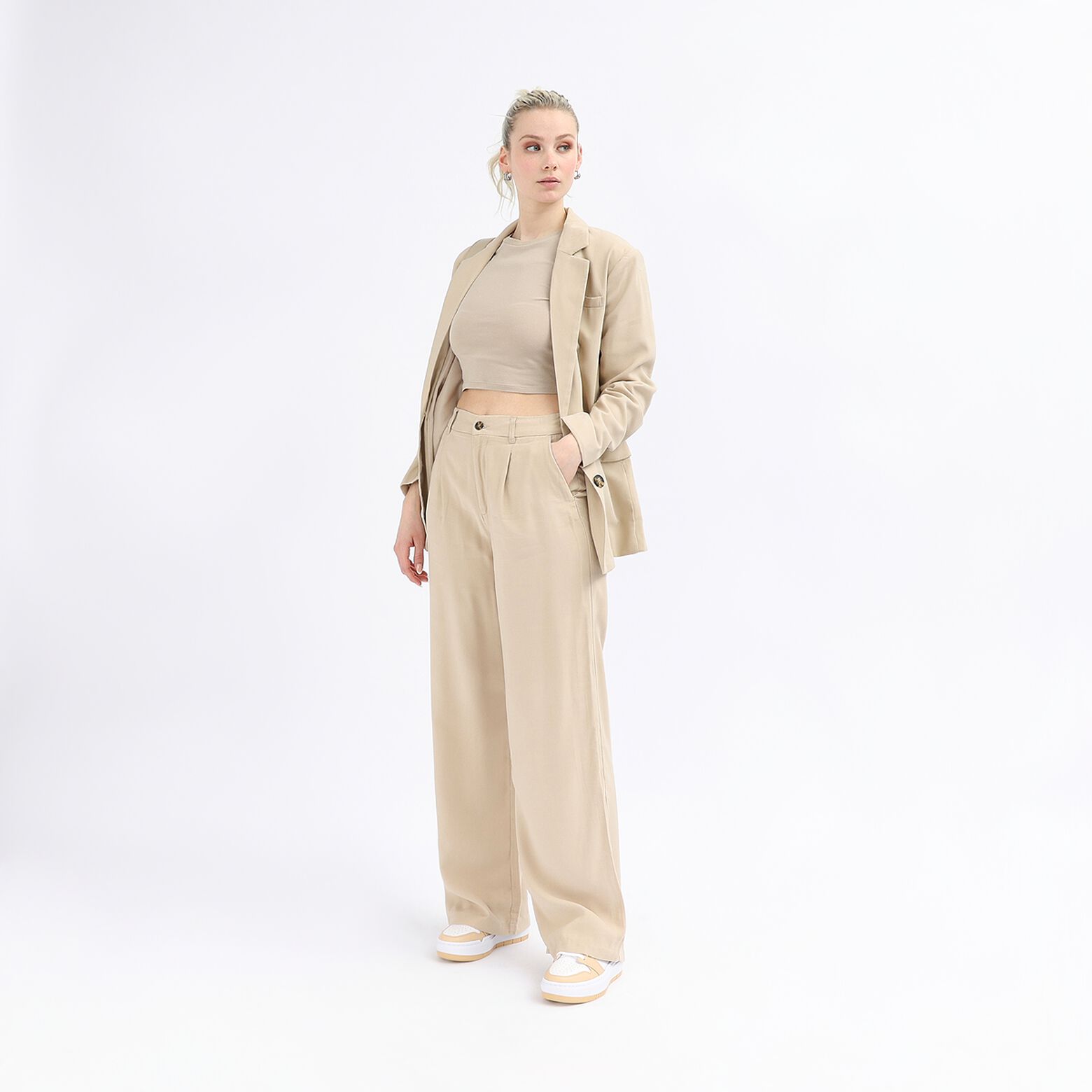 beige lockere hose