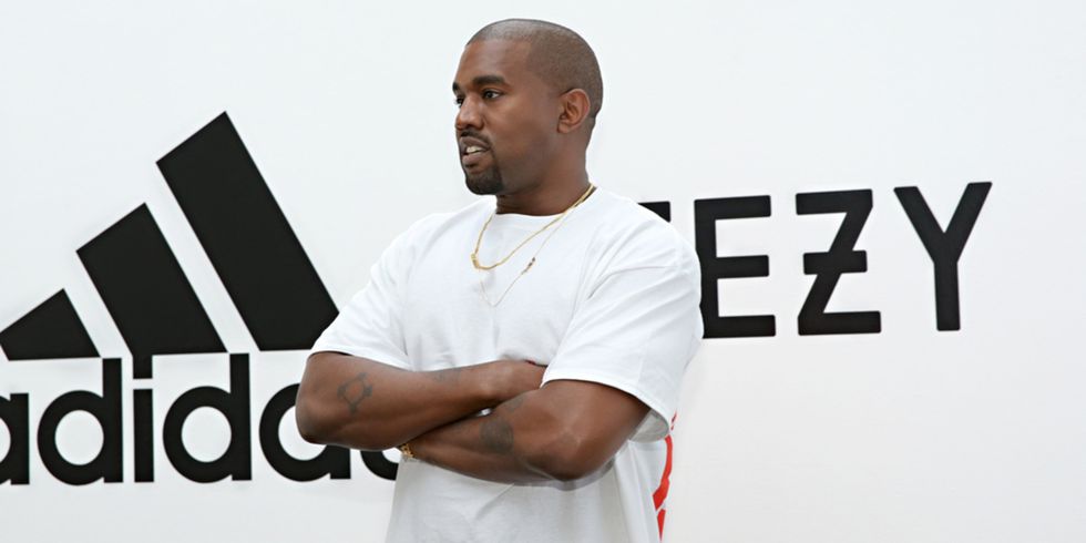 kanye west at yeezy/adidas
