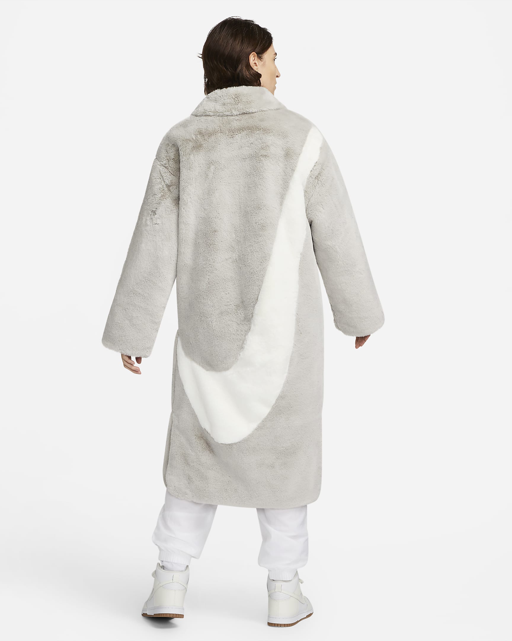 Nike Sportswear Lang damesjack van imitatiebont
