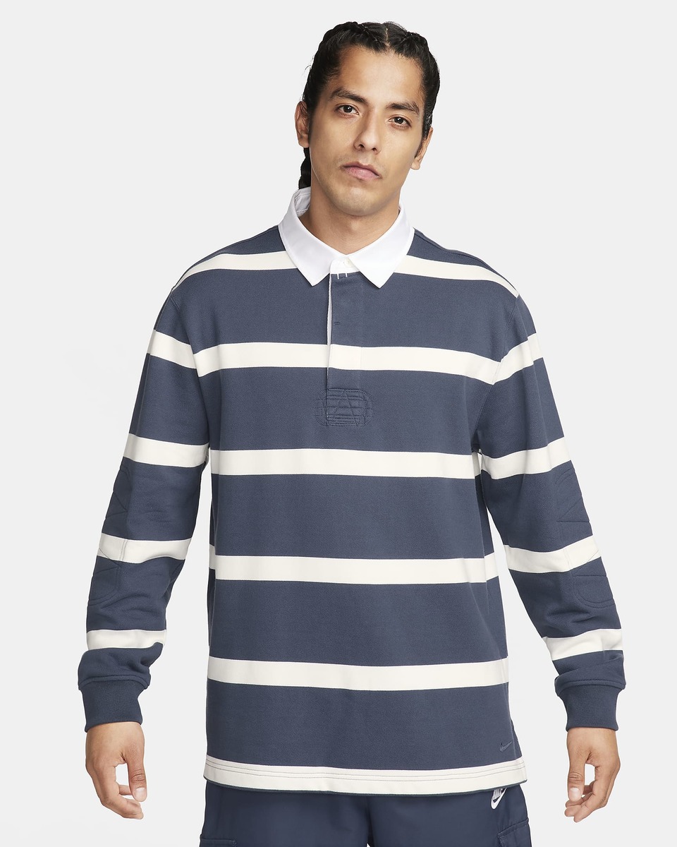 Nike Life Men's Striped Heavyweight Rugby Shirt