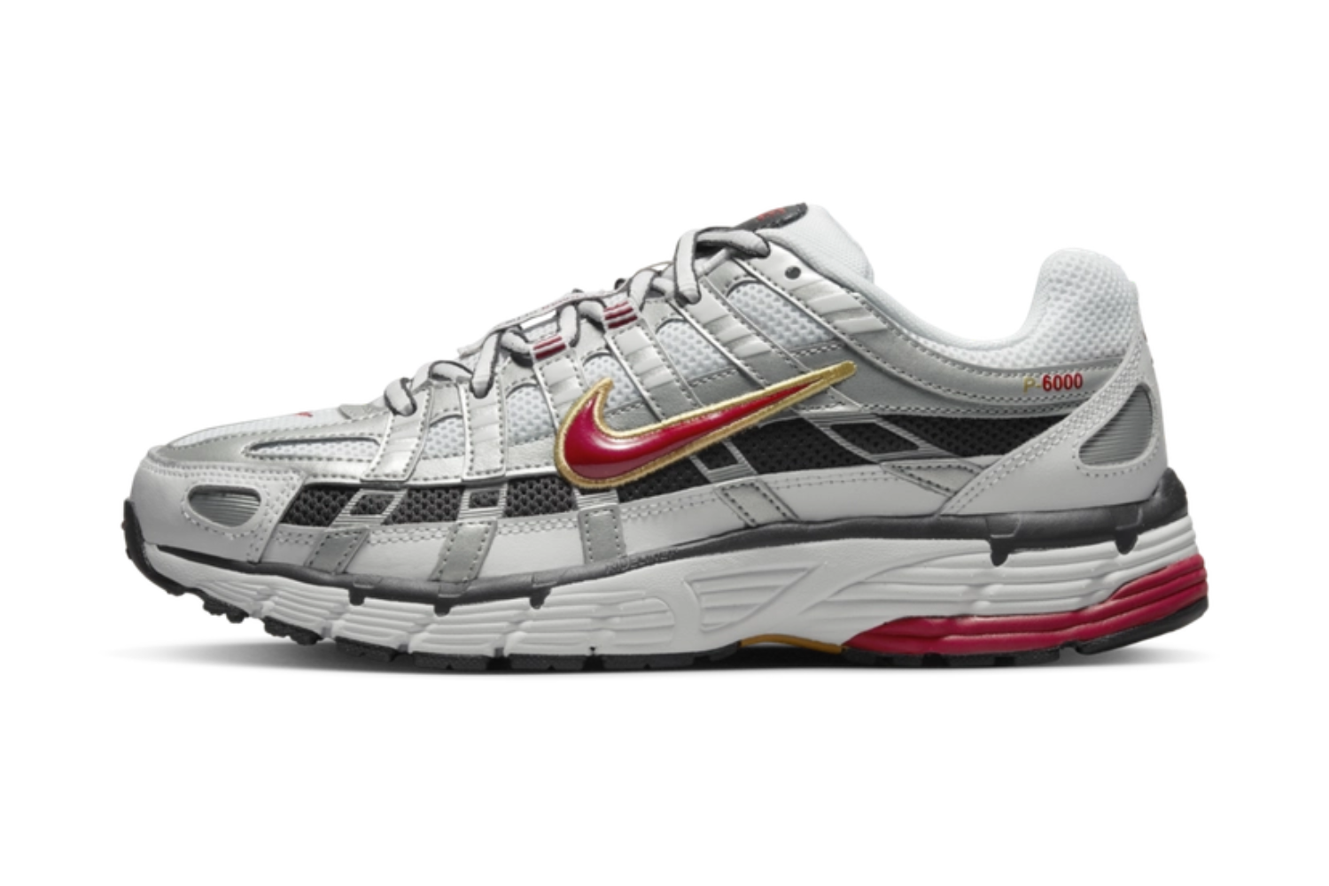 Nike P-6000 WMNS 'White Gold Red' | BV1021-101