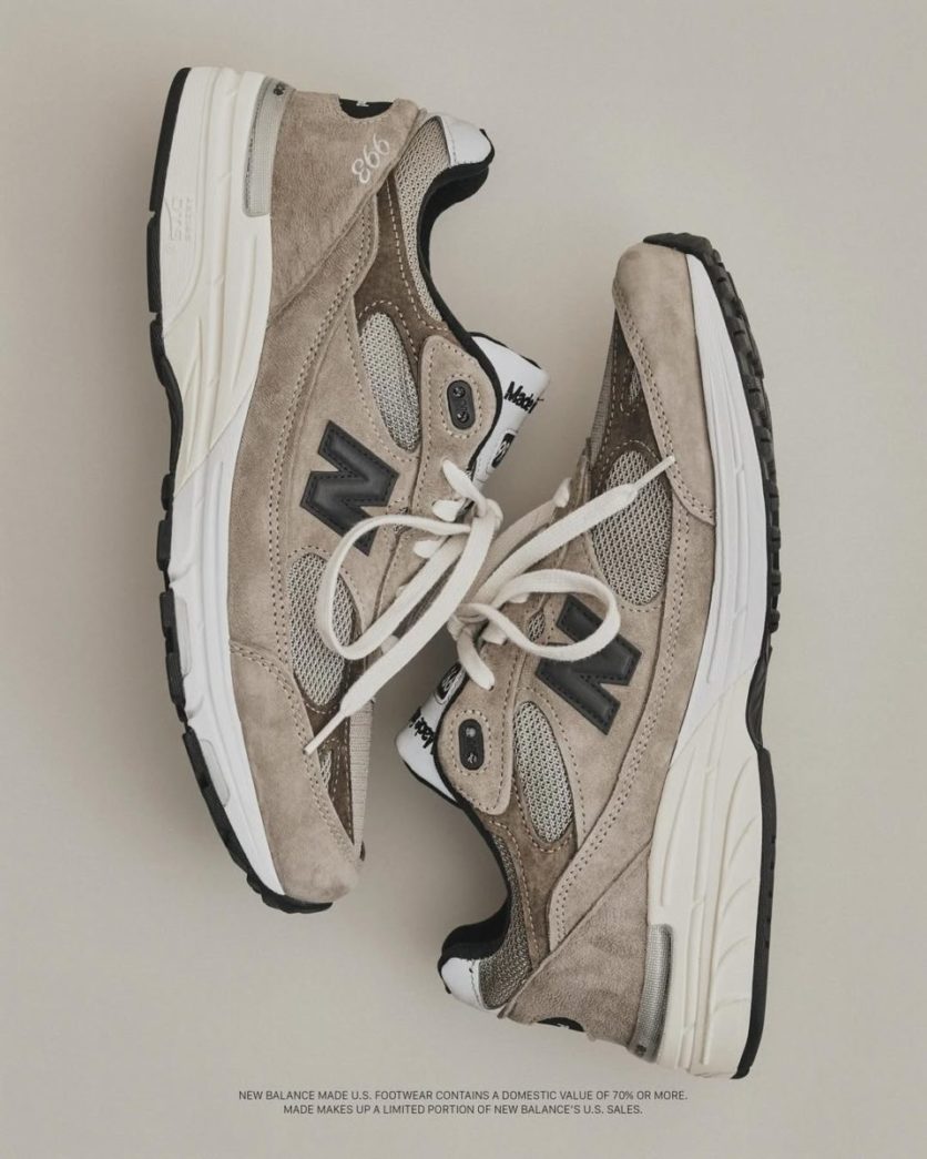 The JJJJound x New Balance 993 'Mushroom/White' is on its way