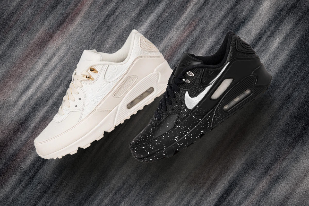 Available: Slawn x Nike Air Max 90 'Black' & 'Sail