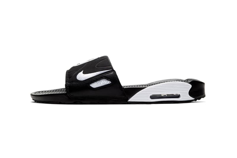 nike air max 90 slide sandal smoke grey black volt white rose pure platinum cool grey BQ4635 001 002 100 release date info photos price