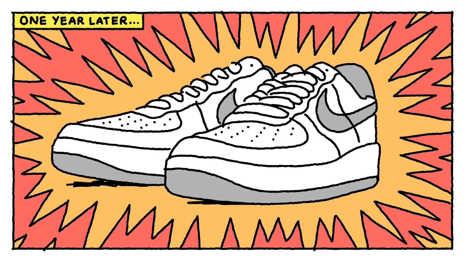 drawing nike shoe