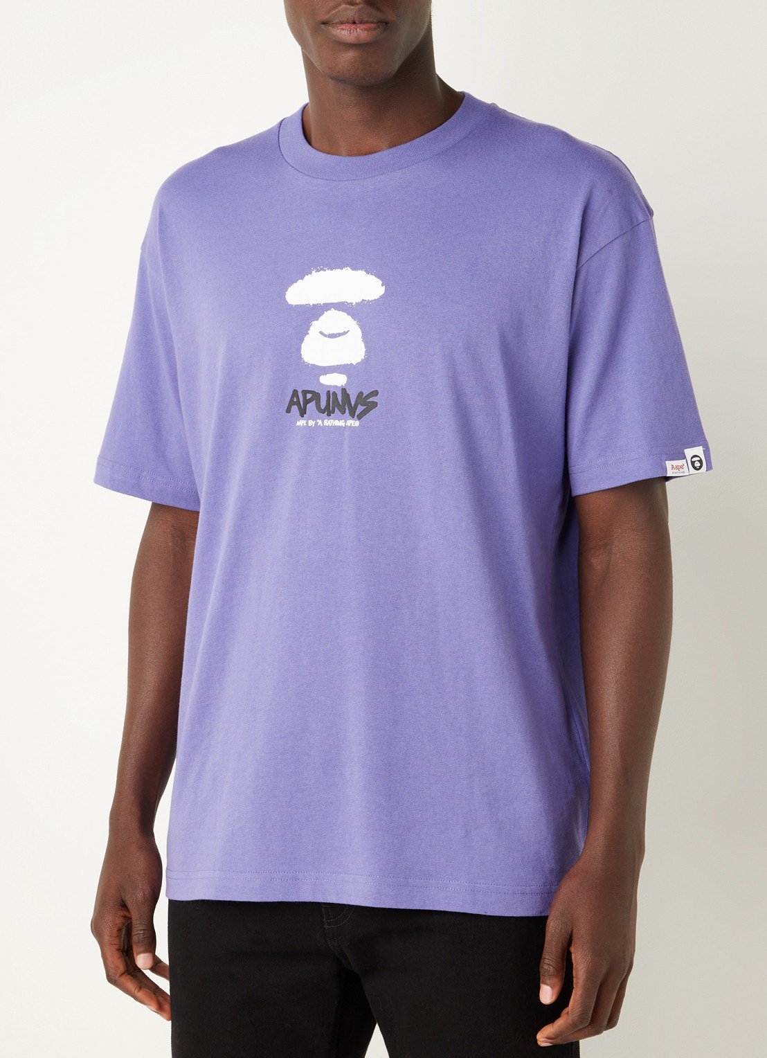Aape t-shirt logo met backprint