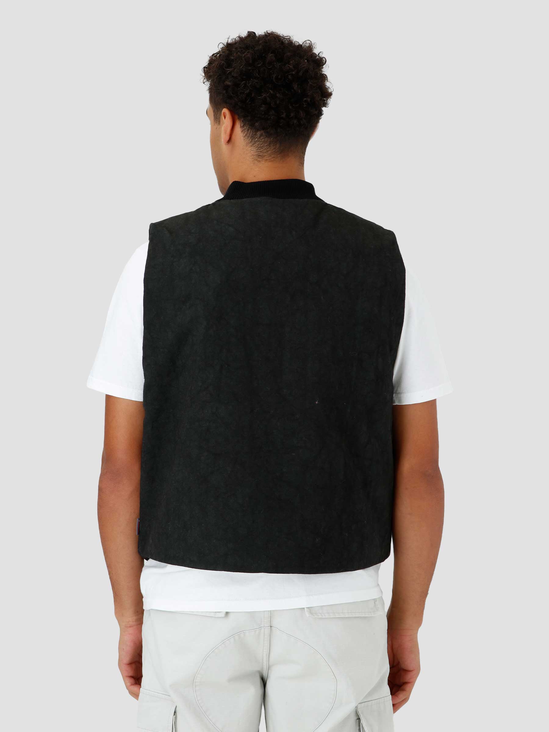 Stussy Washed Canvas Primaloft Vest Black