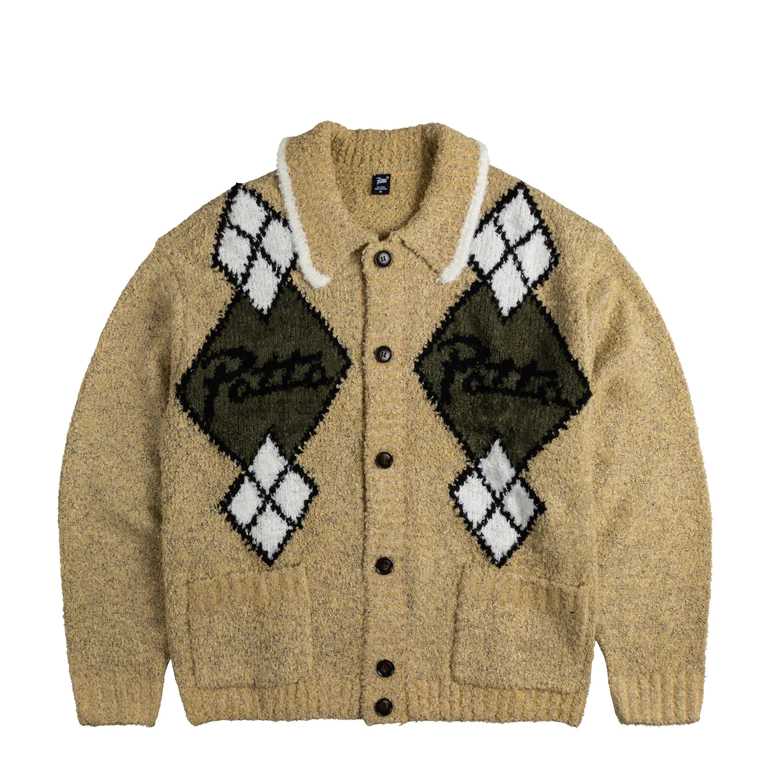 PATTA ARGYLE KNITTED CARDIGAN