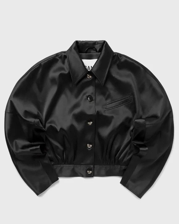 GANNI DOUBLE SATIN SHORT JACKET