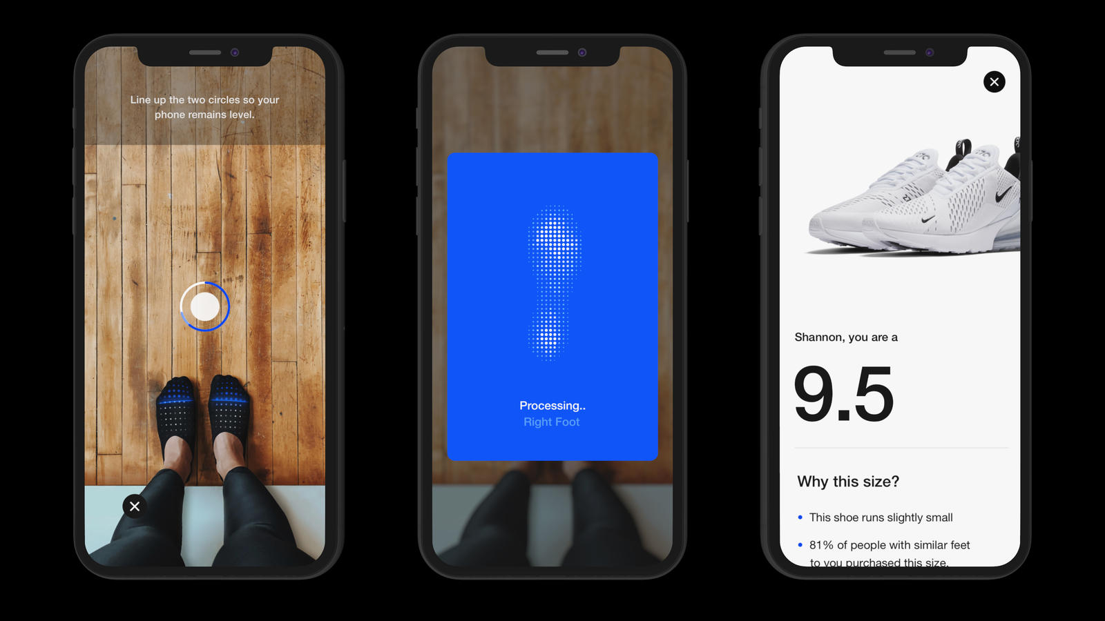 Nike Fit Size measurement