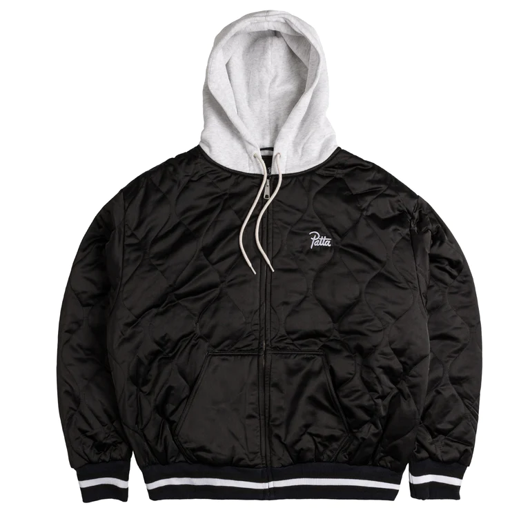 Patta Hooded Bomber Jacket Black