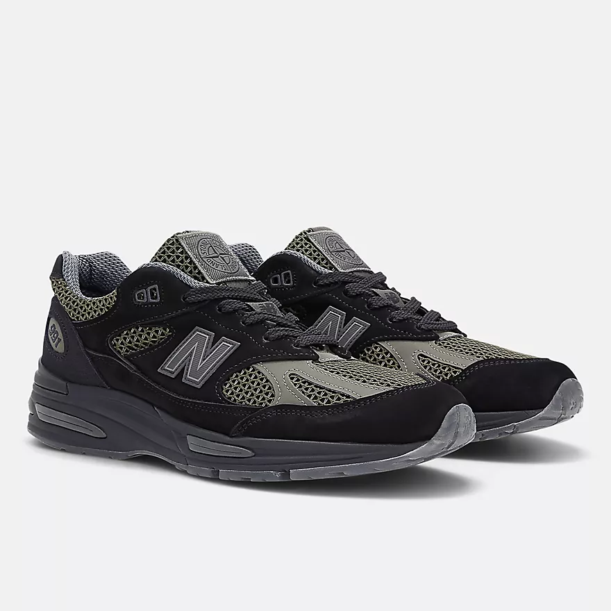 Stone Island x New Balance 991v2 'Black Olive'