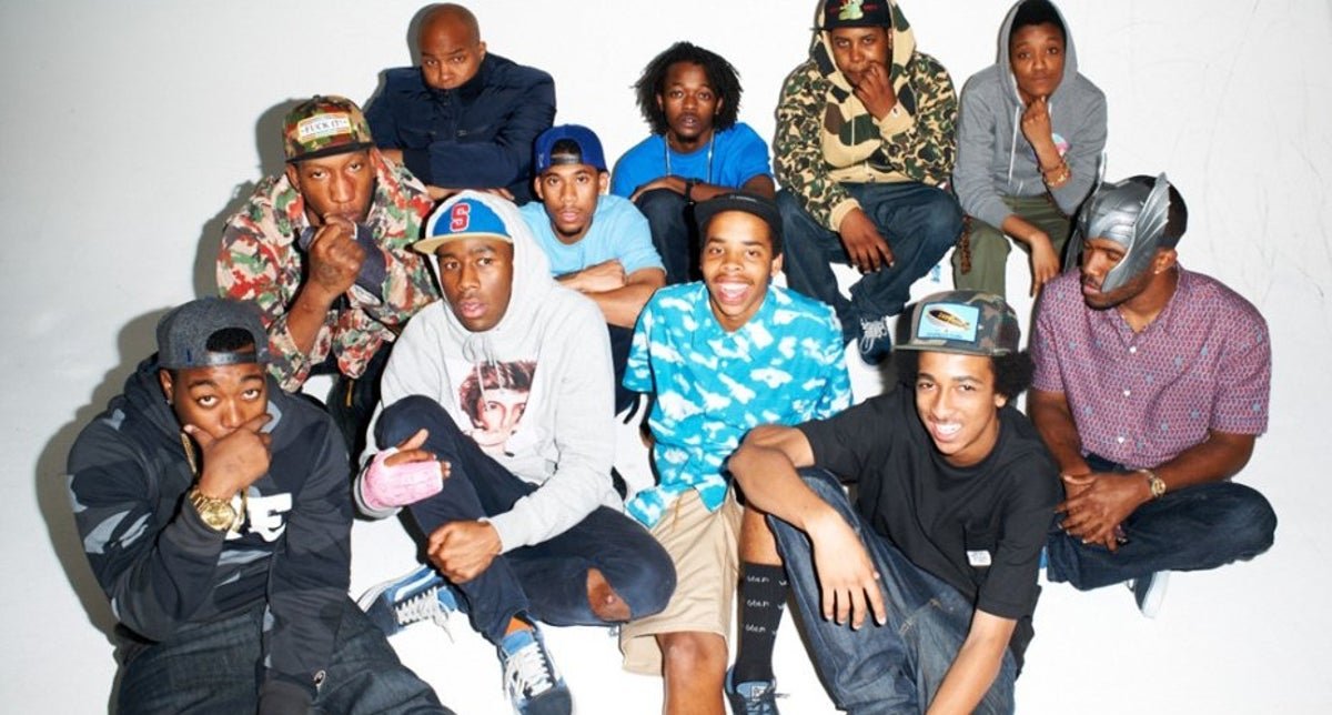rapcollectief 'Odd Future' bestaande uit Mike G, Frank Ocean, Syd the Kyd, Domo Genesis, Left Brain en Hodgy. 