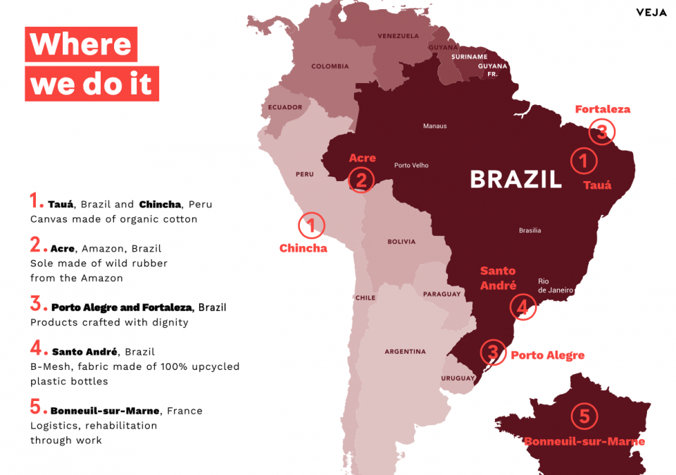 VEJA suppliers map