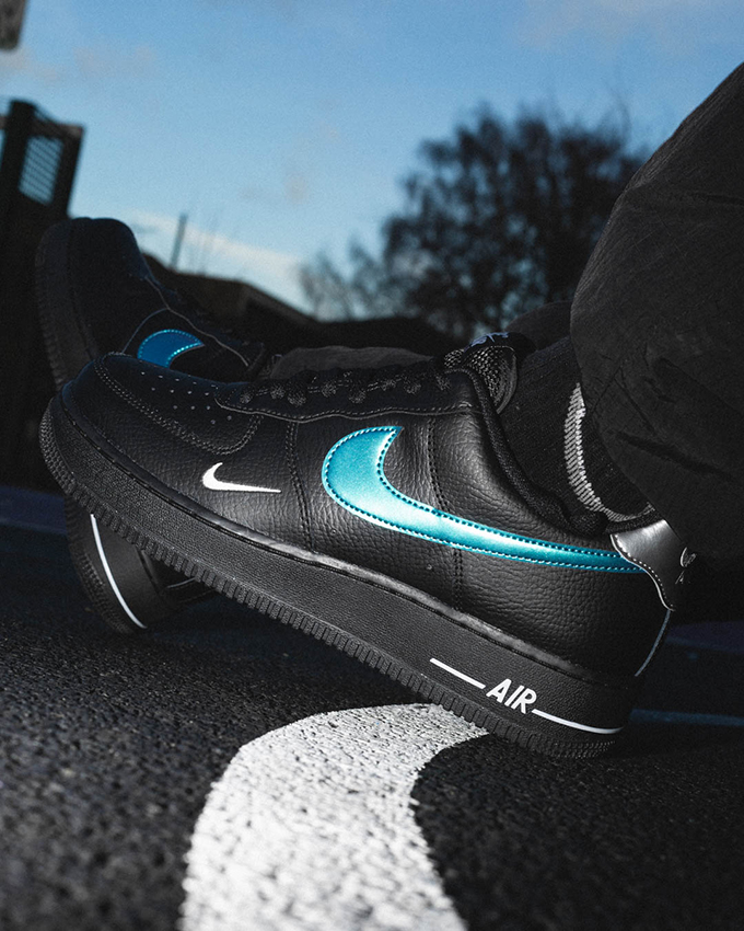 Nike Air Force 1 07 Black Blue Lightning - FD0654-001