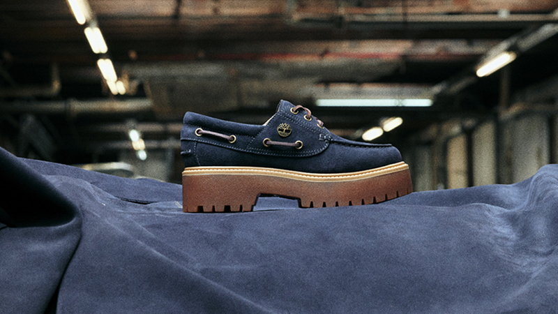 3-Eye Lug Handsewn Boat Shoe Timberland C.F. Stead Indigo Suede Icons Pack