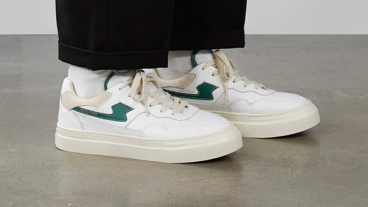 Pearl S-Strike Leather White/Green