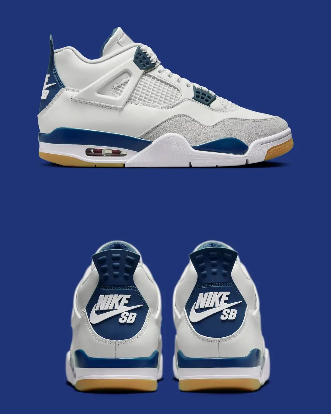 Nike SB x Air Jordan 4 'White/Navy' Coming in March 2025 | The