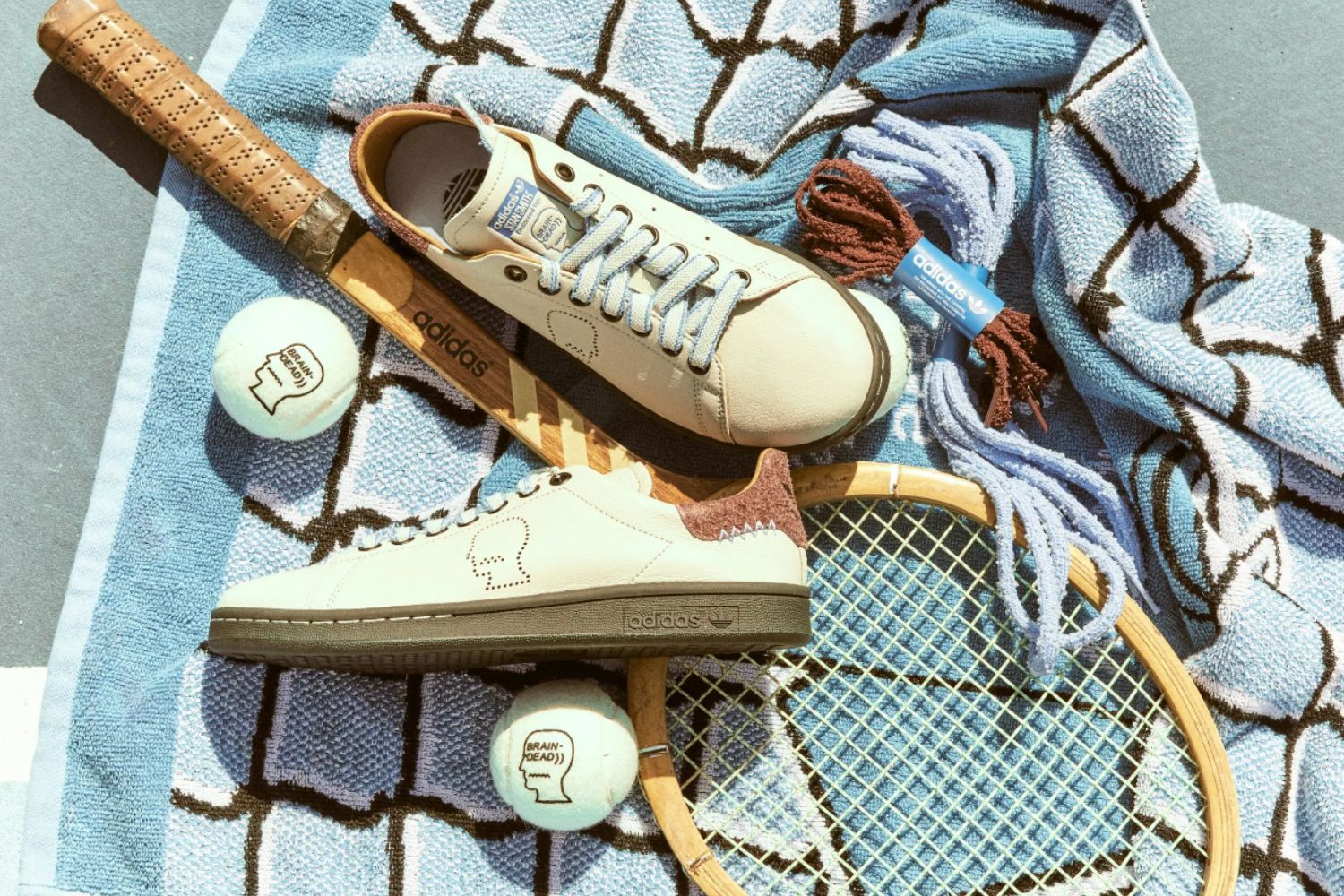stan smith adidas x brain dead clear brown 